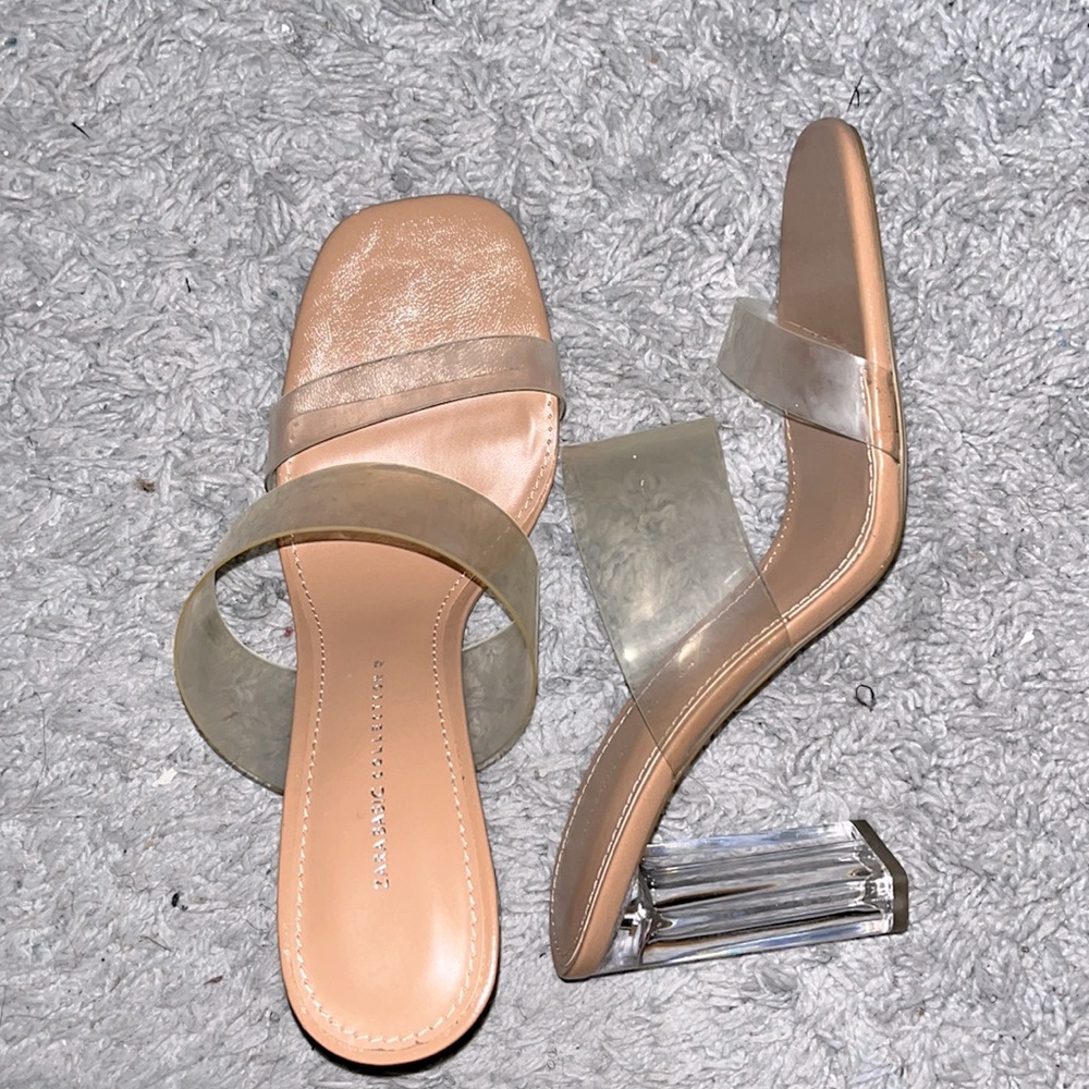 Zara translucent heels new never worn